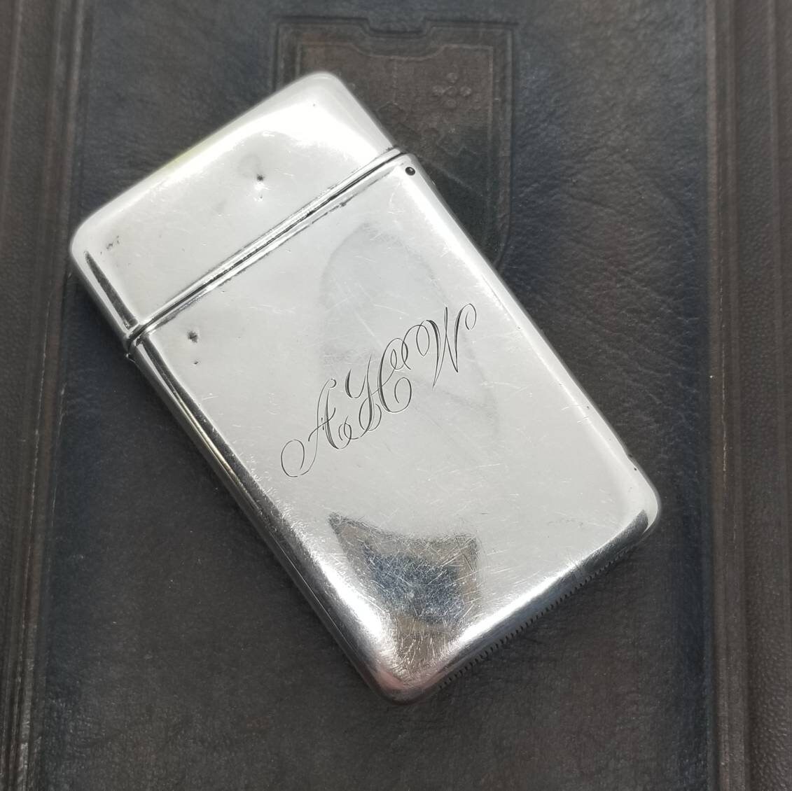 Antique Sterling Silver Floral Match Safe Vesta Case - Etsy