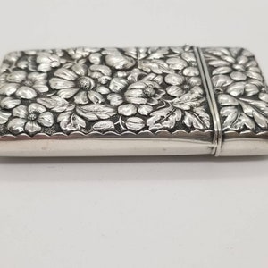 Antique Sterling Silver Floral Match Safe Vesta Case - Etsy
