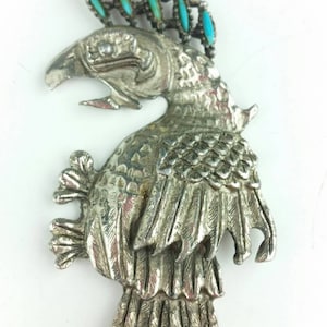 Huge Retro ca. 1950 Southwest Thunderbird Pendant