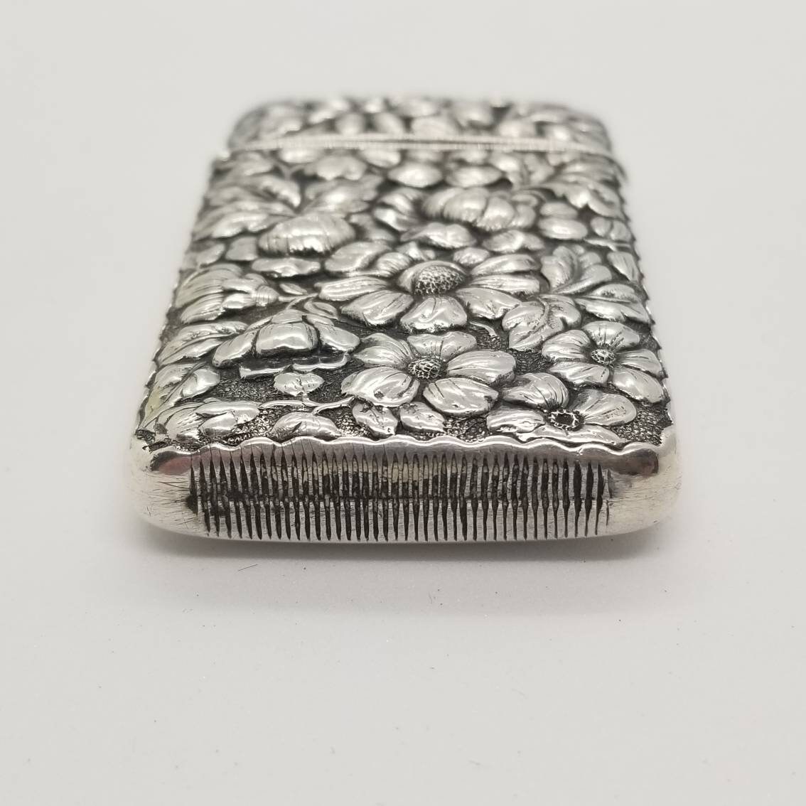 Antique Sterling Silver Floral Match Safe Vesta Case - Etsy