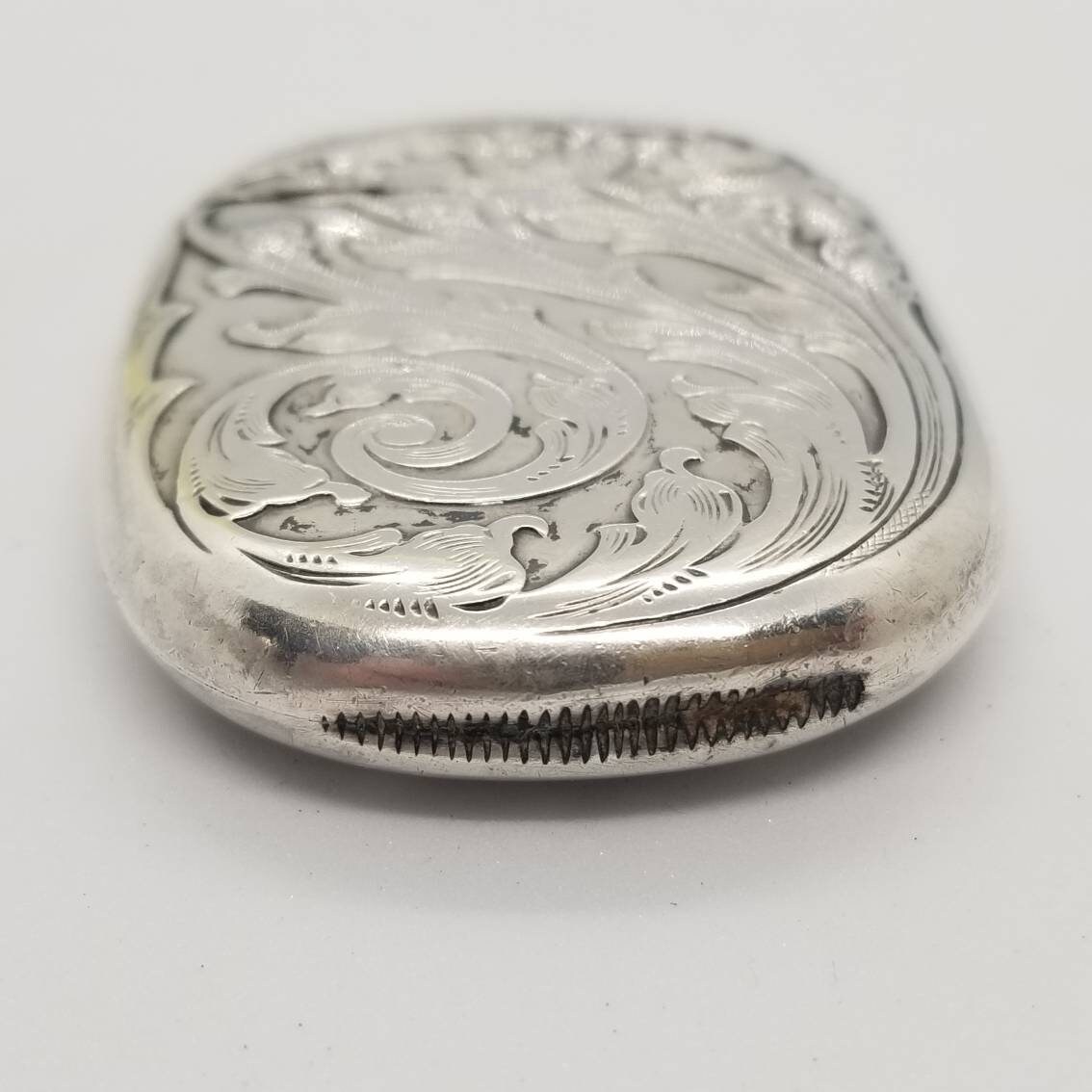 Antique Sterling Silver Lion Passant & Shield Match Safe Vesta Case - Etsy