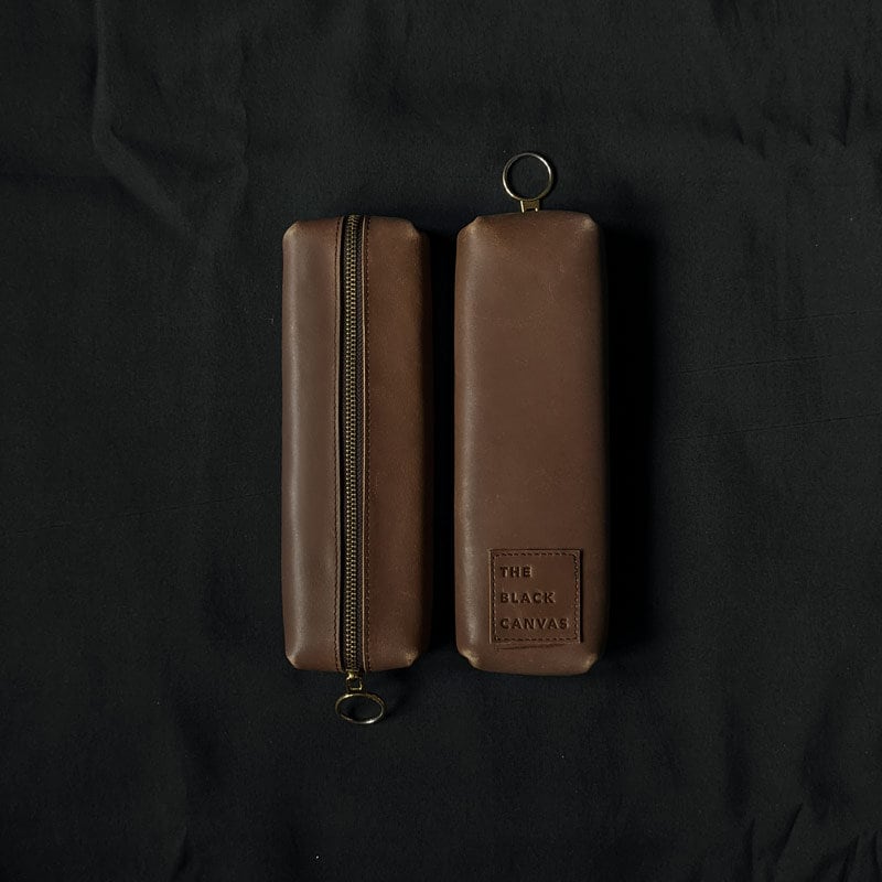 Leather Jot Box Pencil Case Stationery Organizer Etsy
