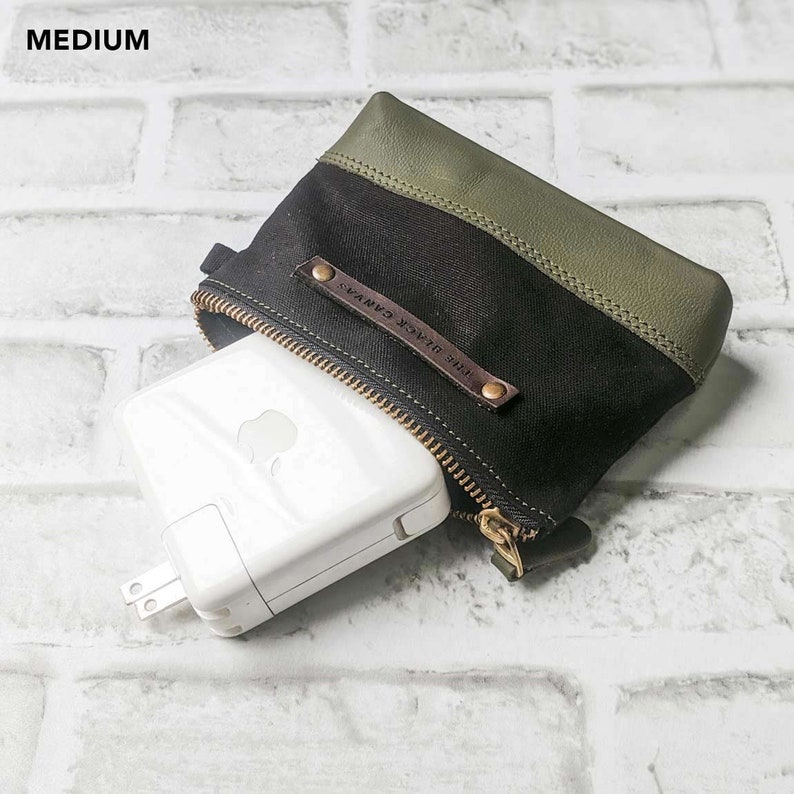 White Ranger Leather /& Canvas Pouch