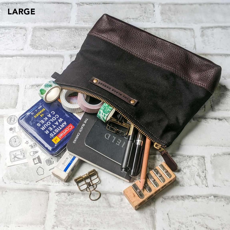 White Ranger Leather /& Canvas Pouch