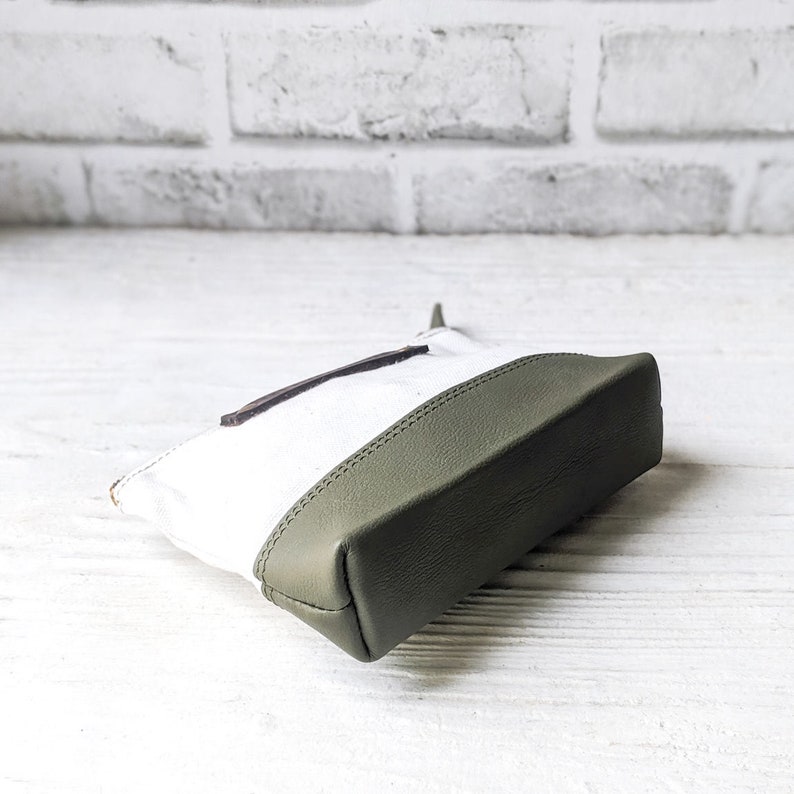 White Ranger Leather /& Canvas Pouch