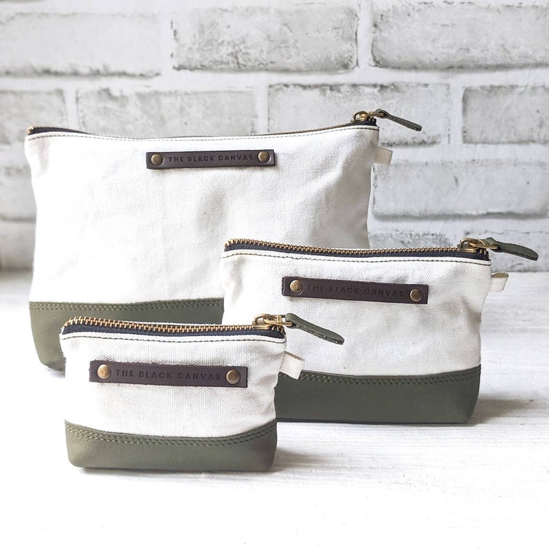 White Ranger Leather /& Canvas Pouch