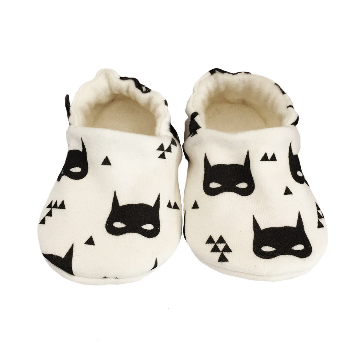 ORGANIC Baby Pram Shoes Slippers in Monochrome SUPERHERO MASKS - Etsy UK