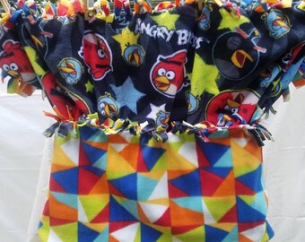 Kids Boys Angry Birds Go Fast Soft Cosy Fleece Blanket Throw 120cm x 150cm 