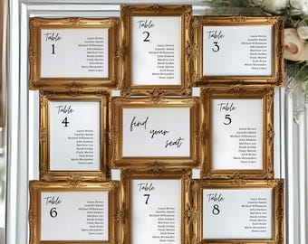 Elegant Wedding Seating Chart Template: 4x6 Portrait/Landscape (Digital Download) 10