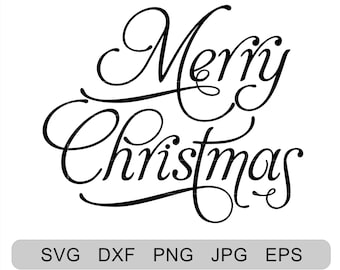 Joyeux Noël SVG, Noël SVG, fichier de coupe numérique de Noël, clipart de Noël, Joyeux Noël pour cricut, impression de Noël, Noël