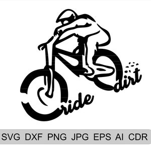 Fahrt Schmutz Svg, Mountainbike Svg, Geschenke für Radfahrer Mtb Svg, Fahrrad Kunst Svg, Freund Geschenk Svg, personalisierte Geschenk Svg, Downhill-Bike Svg
