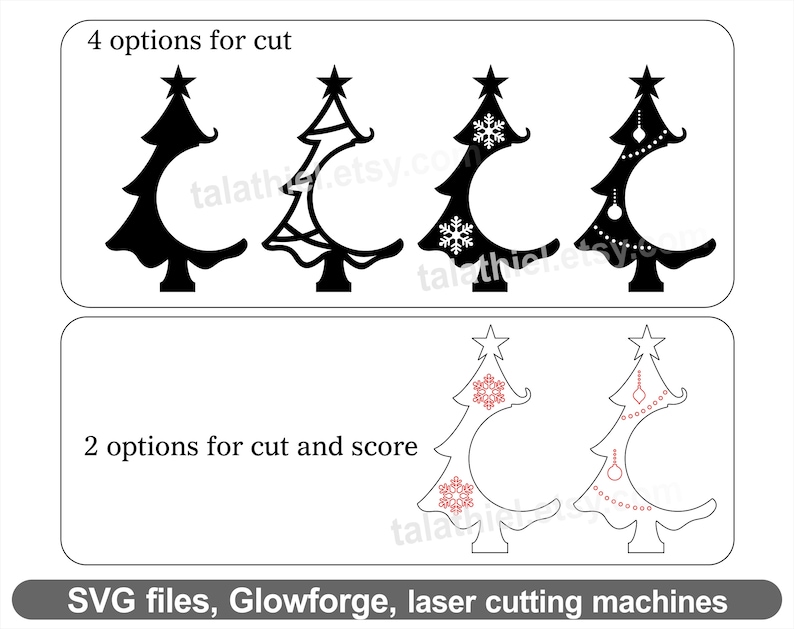 Christmas Ornament Holder Svg File Glowforge Svg Christmas  Etsy Canada