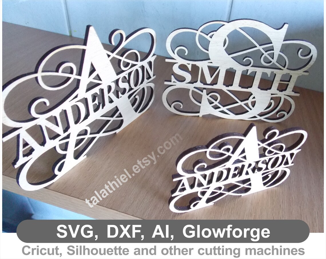 Split Monogram SVG Swirl Monogram Scroll Full Alphabet SVG | Etsy
