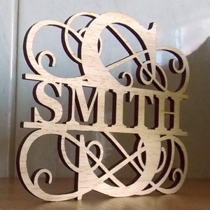 Split Monogram SVG Swirl, Monogram scroll Full Alphabet SVG, DXF, Ai, Glowforge e outras máquinas de corte
