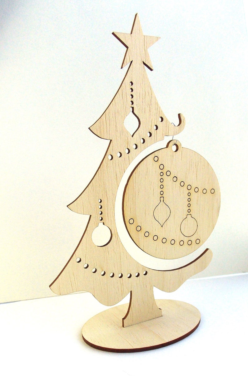 Christmas Ornament Holder Svg File Glowforge Svg Christmas  Etsy Canada