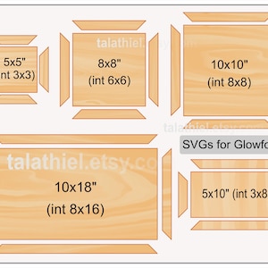 Frames SVG for Glowforge with back Frame Template for Glowforge Square and Rectangle frame photo frame