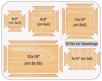 Glowforge Frame SVG Template: Square & Rectangle Photo Frames (Digital Download)
