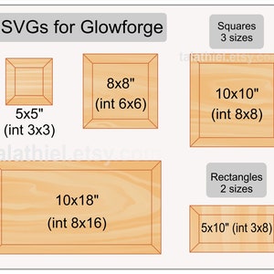 Glowforge Frame SVG Template: Square & Rectangle Photo Frames (Digital Download)