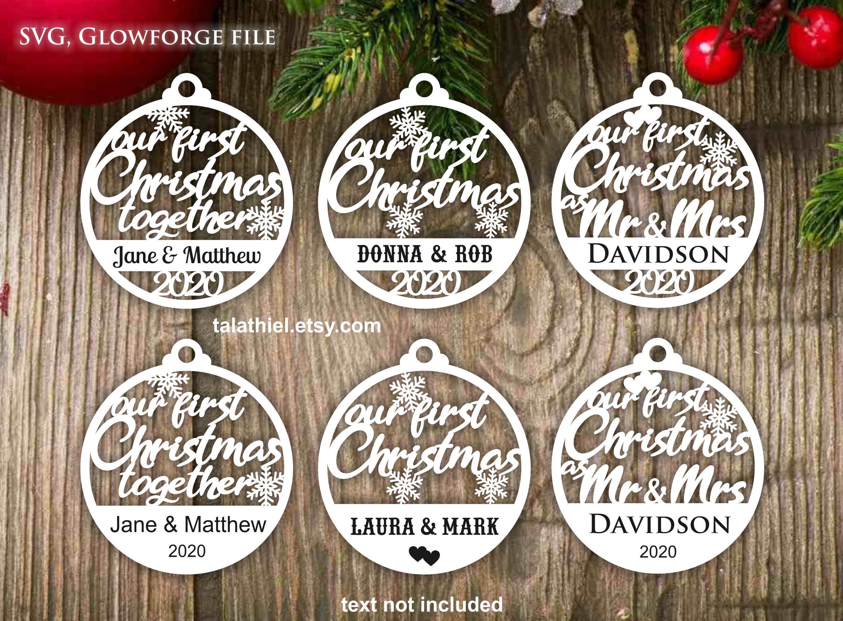 Our first Christmas ornament SVG our first Christmas together Etsy