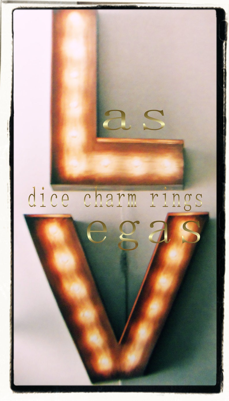 NEW Artisan Made Las Vegas Dice Charm Rings Custom Sizes Statement Rings
