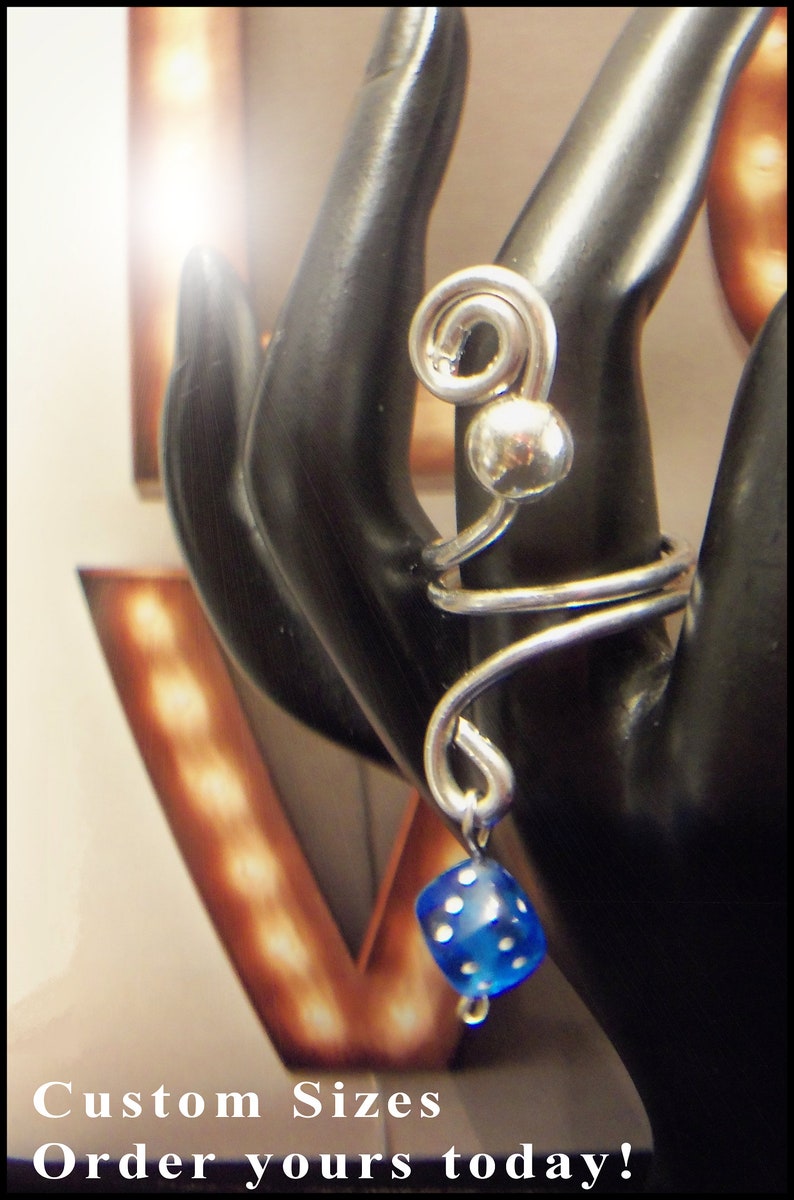 NEW Artisan Made Las Vegas Dice Charm Rings Custom Sizes Statement Rings