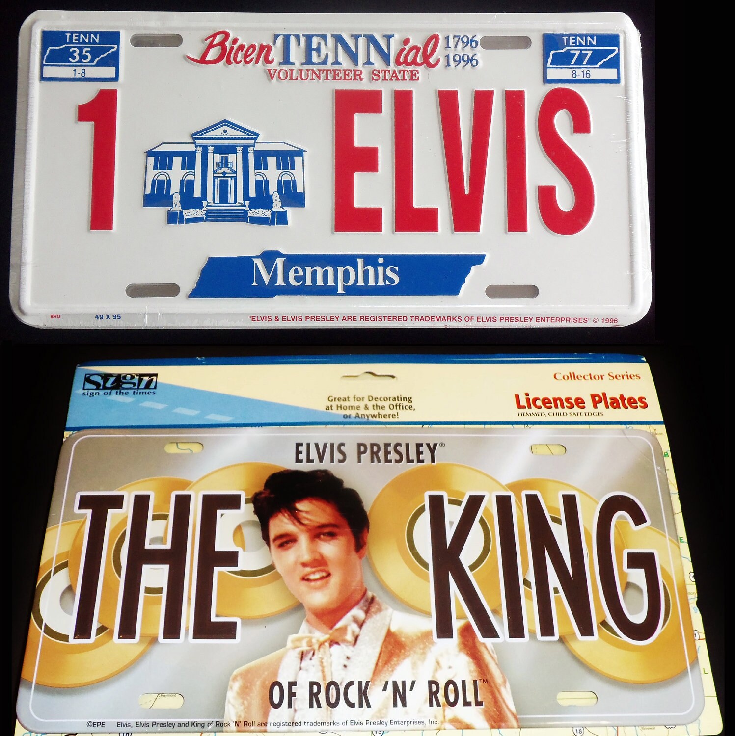 Elvis Presley Collector Series License Plates Etsy