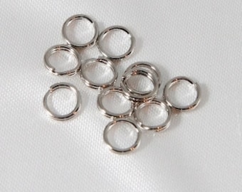 Antique Silver Split Rings 6mm - 100 pcs