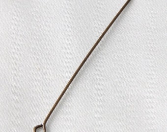 100 pcs - 1 3/4 Inch Antique Bronze Eye Pins 21 Gauge