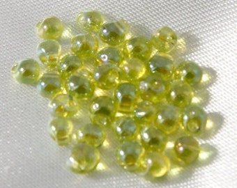 20 Grams Miyuki Japanese 3.4mm Glass Bead Drops Transparent Lime AB