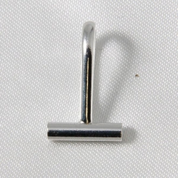 Horizontal Brooch, Pin Converter Silver - 2 pcs