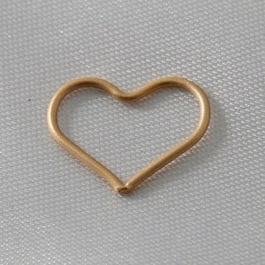 12 pcs - 15mm Heart Link Connectors Matte Gold