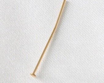 100 pcs - 1 Inch Gold Head Pins 21 Gauge