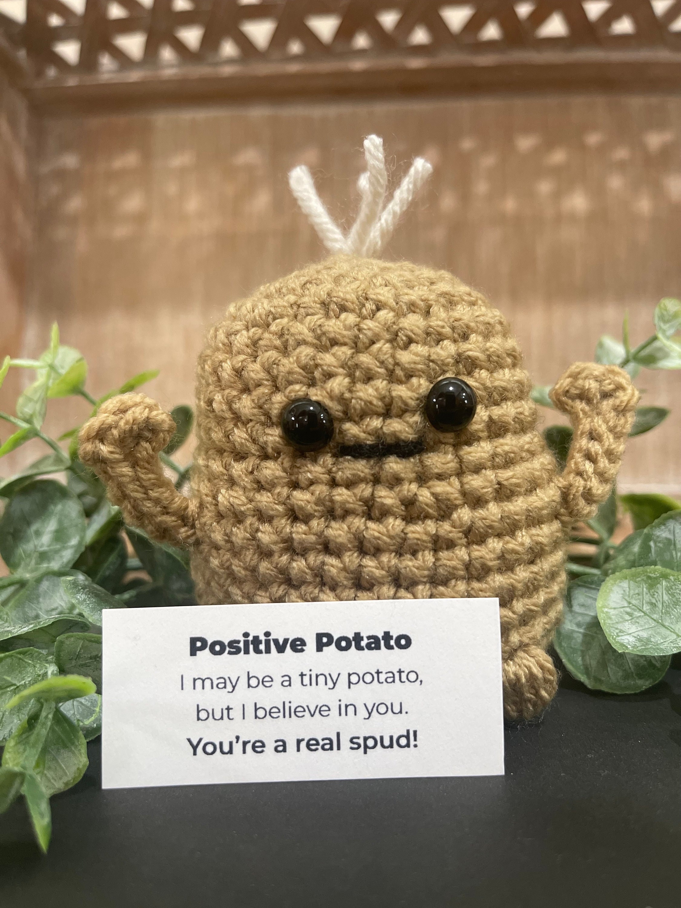 Positive Potato the Original Affirmation, Novelty Doll/figure.  Motivational, Pick Me Up, Brighten Your Day, Happy, Mental Health Gift -   UK