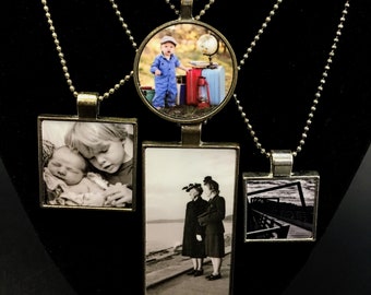 Custom Photo Pendant w/ 18" ball chain necklace