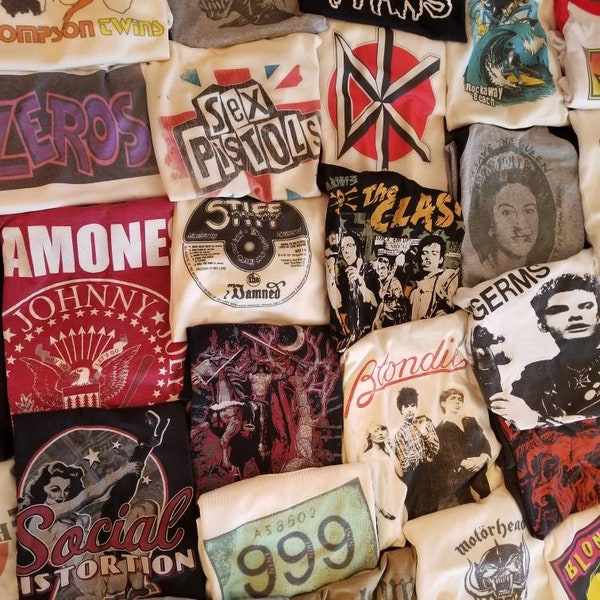 Punk rock & Metal vintage band tshirt mystery box, rock tshirt, band tee, rock band, vintage tshirt, gift box, surprise, eighties nostalgia