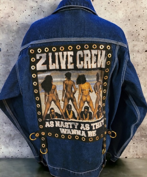 2 Live Crew Tshirt Patch Custom Studded Vintage Recycled