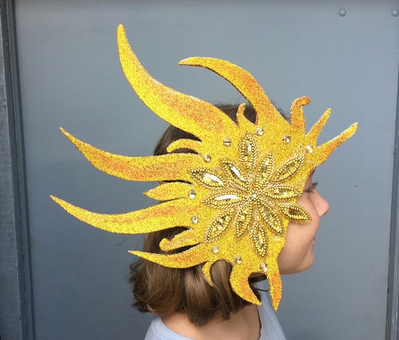 Tocado sol dorado disfraz sol diadema de diadema - Etsy España