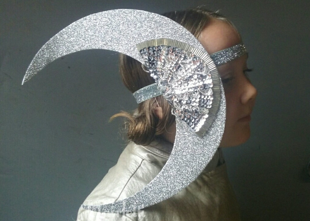 Silver Moon Headband Moon Headpiece Moon Costume Angel Headpiece Solar System Headpiece Celestial Headpiece 1920s Headband Etsy UK