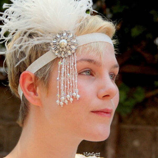 1920s headpiece, flapper headband, 1920s wedding, 1920s headband, flapper costume, 1920s costume, Gatsby wedding,