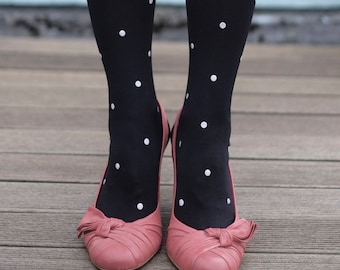 Polka Dot Tights - Reflective Spots