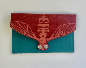 Quirky Leather Insect Purse, Coin Purse, Cardholder, Recycled Leather