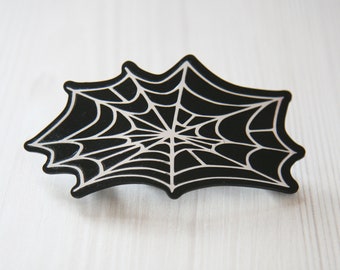 Hair Clip, Spider Web Hair Barrette in Silver or Gold