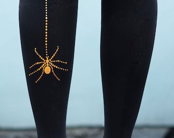 Sparkle Spider Tights in Gold, Silver or Pink