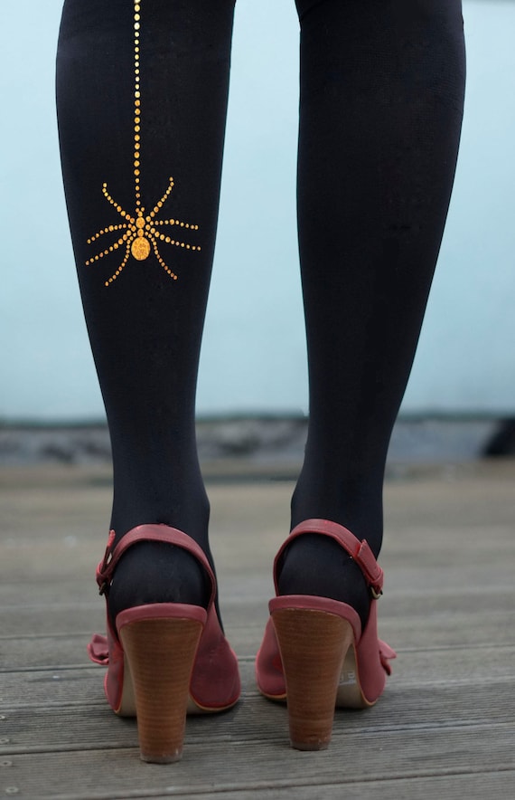 Sparkle Spider Tights in Gold, Silver or Pink 