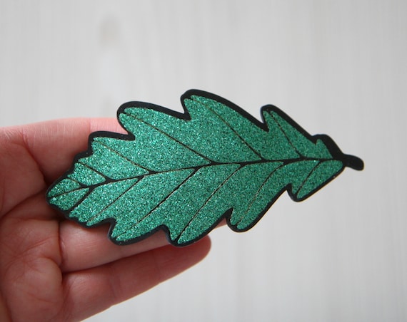 Leaf Hair Barrette, Oak Leaf hair clip