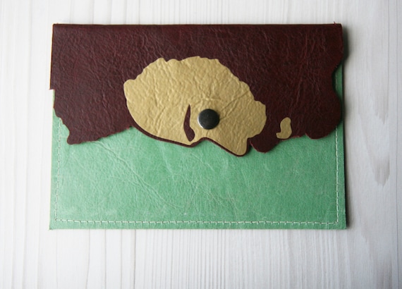 Leather Face Purse Pouch - Recycled Leather