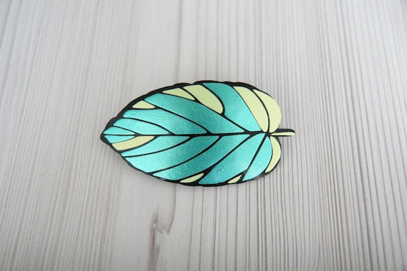 Leaf Hair Barrette, Leaf hair clip