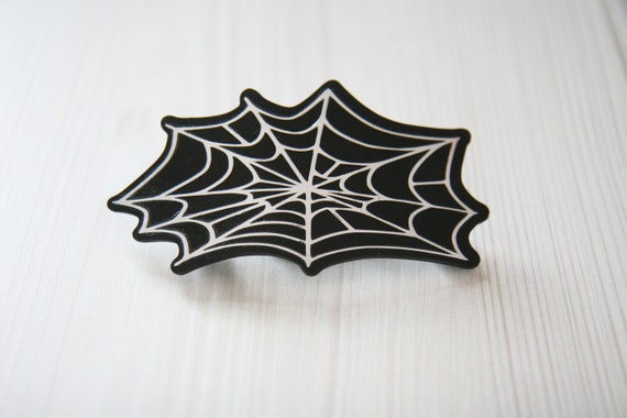 Hair Clip, Spider Web Hair Barrette in Silver or Gold