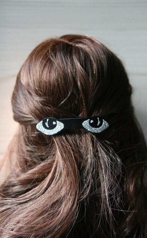 Eyes Hair Barrette, Quirky Hair Clip