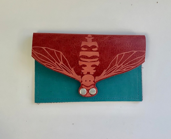 Quirky Leather Insect Purse, Coin Purse, Cardholder, Recycled Leather